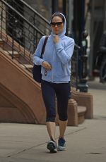 LUCY LIU in Leggings Walks Her Dog and Heading to a Gym in New York 10/19/2015