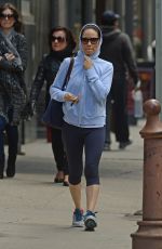 LUCY LIU in Leggings Walks Her Dog and Heading to a Gym in New York 10/19/2015