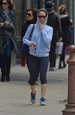 LUCY LIU in Leggings Walks Her Dog and Heading to a Gym in New York 10/19/2015
