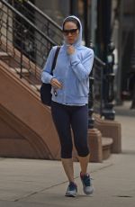 LUCY LIU in Leggings Walks Her Dog and Heading to a Gym in New York 10/19/2015