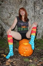 MAITLAND WARD Carving Her Halloween Jack-O-Lantern in Beverly Hills 10/26/2015