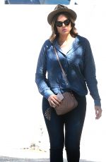 MANDY MOORE Leavs Meche Salon in West Hollywood 10/02/2015