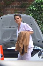 MARIA MENOUNOS Arrives at Kim Kardashian