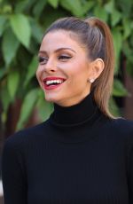 MARIA MENOUNOS in Black Leather Skirt Out in Los Angeles 10/08/2015
