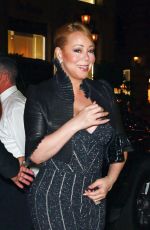 MARIAH CAREY Leaves Polo Bar in New York 09/30/2015