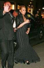 MARIAH CAREY Leaves Polo Bar in New York 09/30/2015