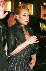MARIAH CAREY Leaves Polo Bar in New York 09/30/2015