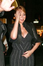 MARIAH CAREY Leaves Polo Bar in New York 09/30/2015