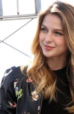 MELISSA BENOIST at Supergirl Promos on the Empire State Building in New York 10/26/2015