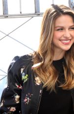 MELISSA BENOIST at Supergirl Promos on the Empire State Building in New York 10/26/2015