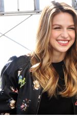 MELISSA BENOIST at Supergirl Promos on the Empire State Building in New York 10/26/2015