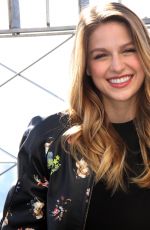 MELISSA BENOIST at Supergirl Promos on the Empire State Building in New York 10/26/2015