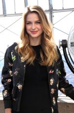 MELISSA BENOIST at Supergirl Promos on the Empire State Building in New York 10/26/2015
