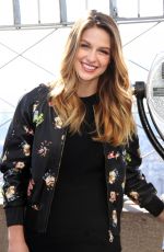 MELISSA BENOIST at Supergirl Promos on the Empire State Building in New York 10/26/2015