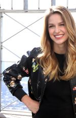MELISSA BENOIST at Supergirl Promos on the Empire State Building in New York 10/26/2015