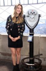 MELISSA BENOIST at Supergirl Promos on the Empire State Building in New York 10/26/2015