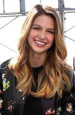 MELISSA BENOIST at Supergirl Promos on the Empire State Building in New York 10/26/2015