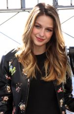 MELISSA BENOIST at Supergirl Promos on the Empire State Building in New York 10/26/2015