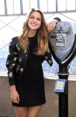 MELISSA BENOIST at Supergirl Promos on the Empire State Building in New York 10/26/2015