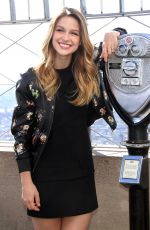 MELISSA BENOIST at Supergirl Promos on the Empire State Building in New York 10/26/2015