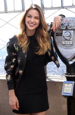 MELISSA BENOIST at Supergirl Promos on the Empire State Building in New York 10/26/2015
