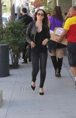 MENA SUVARI Out and About in Beverly Hills 10/07/2015