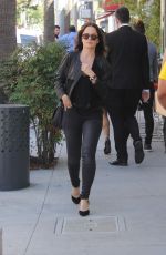 MENA SUVARI Out and About in Beverly Hills 10/07/2015