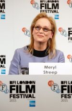 MERYL STREEP at Suffragette Press Conference in London 10/07/2015