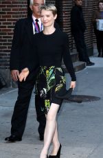 MIA WASIKOWSK Arrives at The Late Show with Stephen Colbert in New York 10/16/2015