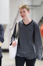 MIA WASIKOWSKA Arrives at Laguardia Airport in New York 10/12/2015