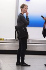 MIA WASIKOWSKA Arrives at Laguardia Airport in New York 10/12/2015