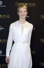 MIA WASIKOWSKA at Crimson Peak Photocall in Berlin 09/30/2015