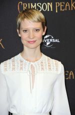 MIA WASIKOWSKA at Crimson Peak Photocall in Berlin 09/30/2015