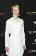 MIA WASIKOWSKA at Crimson Peak Photocall in Berlin 09/30/2015