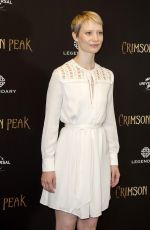 MIA WASIKOWSKA at Crimson Peak Photocall in Berlin 09/30/2015