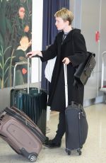 MIA WASIKOWSKA at JFK Airport in New York 10/17/2015
