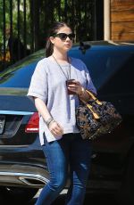 MICHELLE TRACHTENBERG Arrives at Gracias Madre in West Hollywood 10/07/2015