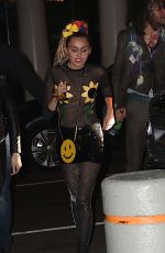 MILEY CYRUS Arrives at Her Hotel in New York 10/04/2015