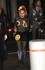MILEY CYRUS Arrives at Her Hotel in New York 10/04/2015