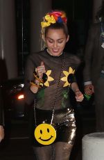 MILEY CYRUS Arrives at Her Hotel in New York 10/04/2015