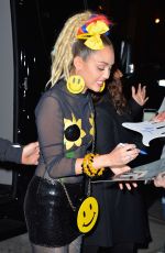 MILEY CYRUS Arrives at SNL Afterparty in New York 10/03/2015