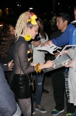 MILEY CYRUS Arrives at SNL Afterparty in New York 10/03/2015
