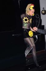 MILEY CYRUS Arrives at SNL Afterparty in New York 10/03/2015