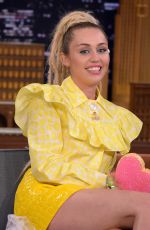 MILEY CYRUS at Tonight Show Starring Jimmy Fallon in New York 10/01/2015