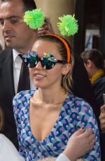 MILEY CYRUS Out in Midtown Manhattan 10/03/2015