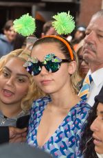 MILEY CYRUS Out in Midtown Manhattan 10/03/2015