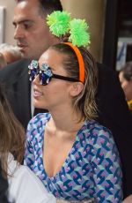 MILEY CYRUS Out in Midtown Manhattan 10/03/2015