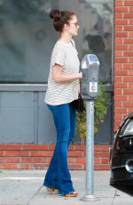MINKA KELLY Feeding a Parking Meter in Beverly Hills 10/19/2015