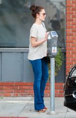 MINKA KELLY Feeding a Parking Meter in Beverly Hills 10/19/2015
