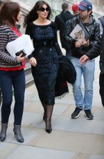 MONICA BELLUCCI Leaves Her Hotel in London 10/22/2015
